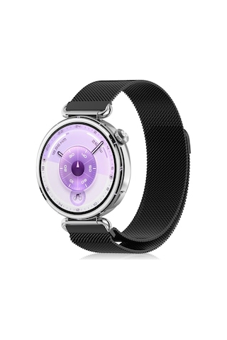 Huawei Watch Gt 4 / Gt 5 / Gt 6 41mm Ve Gt 5 Pro 42mm İle Uyumlu 18mm Hasır Metal Kordon Milanese Mıknatıslı Kayış