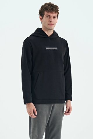 Tommy Life Erkek Kapşonlu Sweat Siyah Art-88301 Siyah