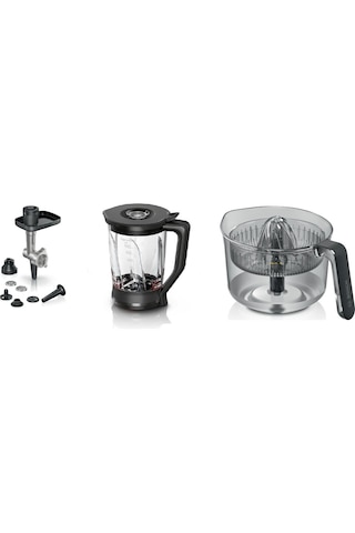 Bosch Uyumlu Mums 6 Kıyma Çekme Aparatı-narenciye Sıkacağı-cam Blender Aparatı 3lü Set