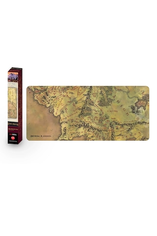 Exvega Lord Of The Rings Middle Earth Map Mousepad Xxl 90x40 Exve