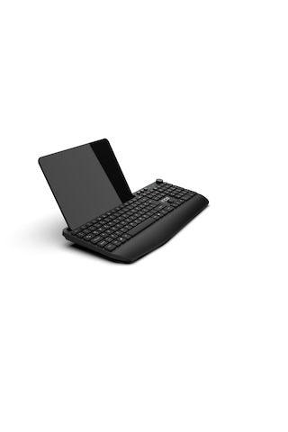 Ibk-272qu Kablosuz Q Ofis Klavye Çoklu Bağlantı Bluetooth 5.0 + 2.4ghz 114 Tuş Tablet Standlı