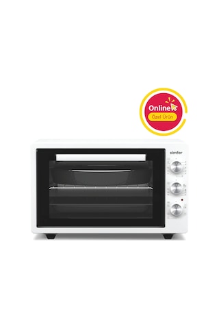 Simfer 4242 Beyaz 42 LT Turbo Fan Mini / Midi Fırın - 6 Fonksiyon,Yoğurt Yapma, Buz Çözme & İç Aydınlatma