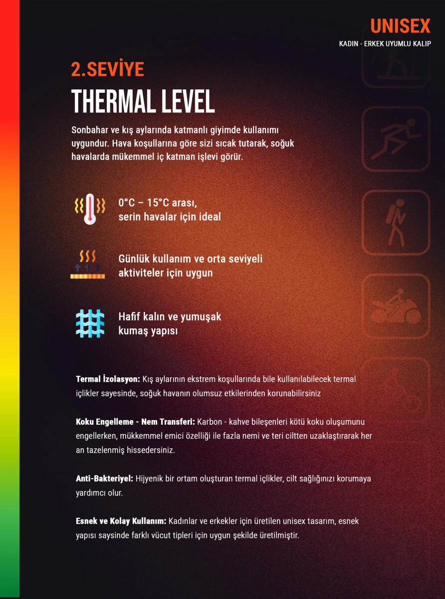 Blackspade Unisex Termal Atlet 2. Seviye 9258 Siyah