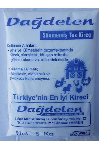 Dağdelen Sönmemiş Toz Kireç 5 Kg