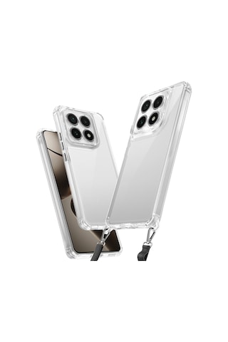 Xiaomi 14t Pro Kılıf Airbagli Takılabilir Askı Aparatlı Snap Silikon Kapak
