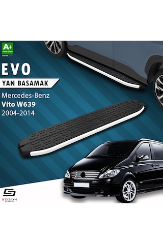S-dizayn Mercedes Vito W639 Uzun Şase Evo Aluminyum Yan Basamak 253 Cm 2004-2014
