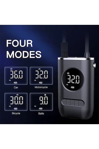 Dinosaurs Yeni Mini Araba Hava Pompası Taşınabilir Mini Kendinden Tahrikli Elektrikli Lastik Pompası El Kablosuz Dijital Ekran Şarj Pompası