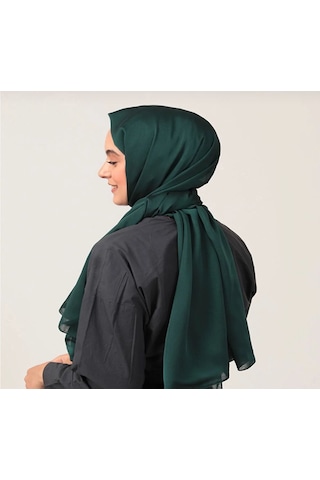 Gesshop Kadın Abiye Janjan Şal Koyu Yeşil