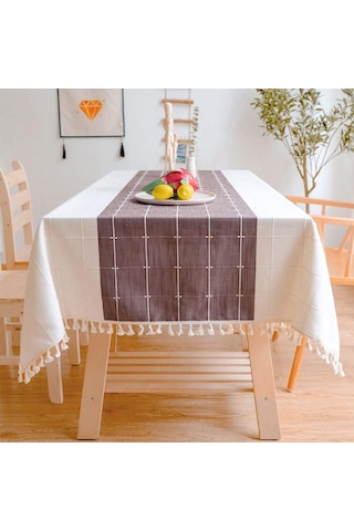 Ximistore9 Bohem Tarzı Mor Kare Mutfak Masa Örtüsü, Su Geçirmez Ve Kırışmaz, 55 X 55 İnç Mor