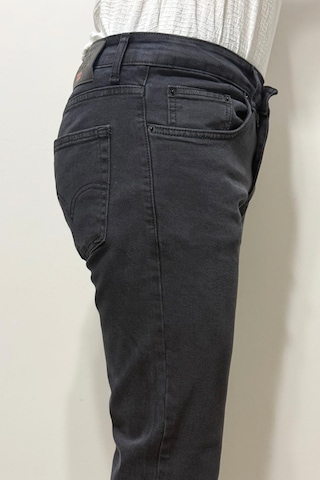 Hacker Denim Dmctekstil Erkek 1022 Yüksek Bel Rahat Kesim Boru Paça Jean Pantolon Füme