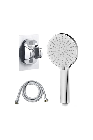 Yifomall 5 Modlu Yüksek Basınçlı Duş Başkanı, 116 Temizlenebilir Nozzle, 4.7 İnç Büyük Panel, Su Tasarruflu, 1.5m Hortum Ve Delmezsiz Tutucu İle Krom