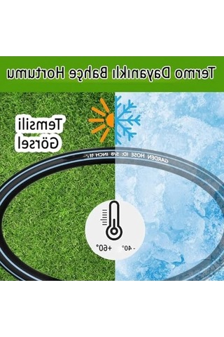 12.5 Mm 50 Metre Dayanıklı Bahçe Hortumu, 3 Katlı Yapı