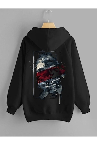 Altamira Unisex Sırt Baskılı Kapşonlu Oversize Sweatshirt 001