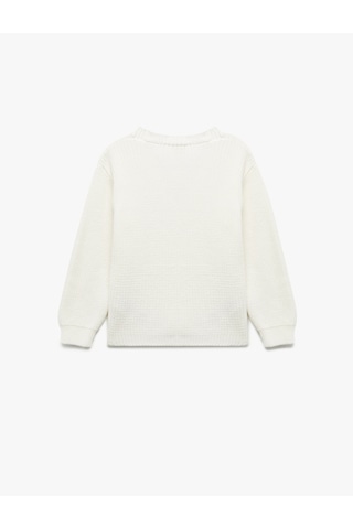 Koton V Yaka Uzun Kollu Basic Triko Hırka Ekru 6wkg90089ht Ekru