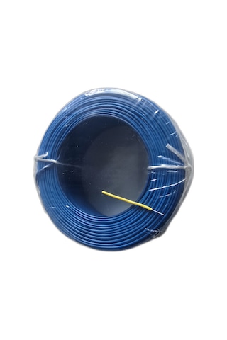 Tek Damarlı Kalaylı Tam Bakır Zil Teli Montaj Teli 0.50 Mm 100 Metre Mavi Zil Kablosu