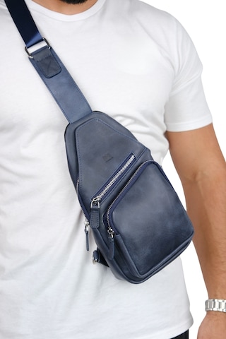 Mft Leather Hakiki Deri Unisex Çapraz Çanta Baggy 6981 Tiguan Lacivert