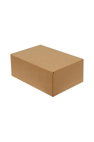 Kraft Kilitli Kargo Kutusu (Testliner) / Ebat: 35x24x14 cm