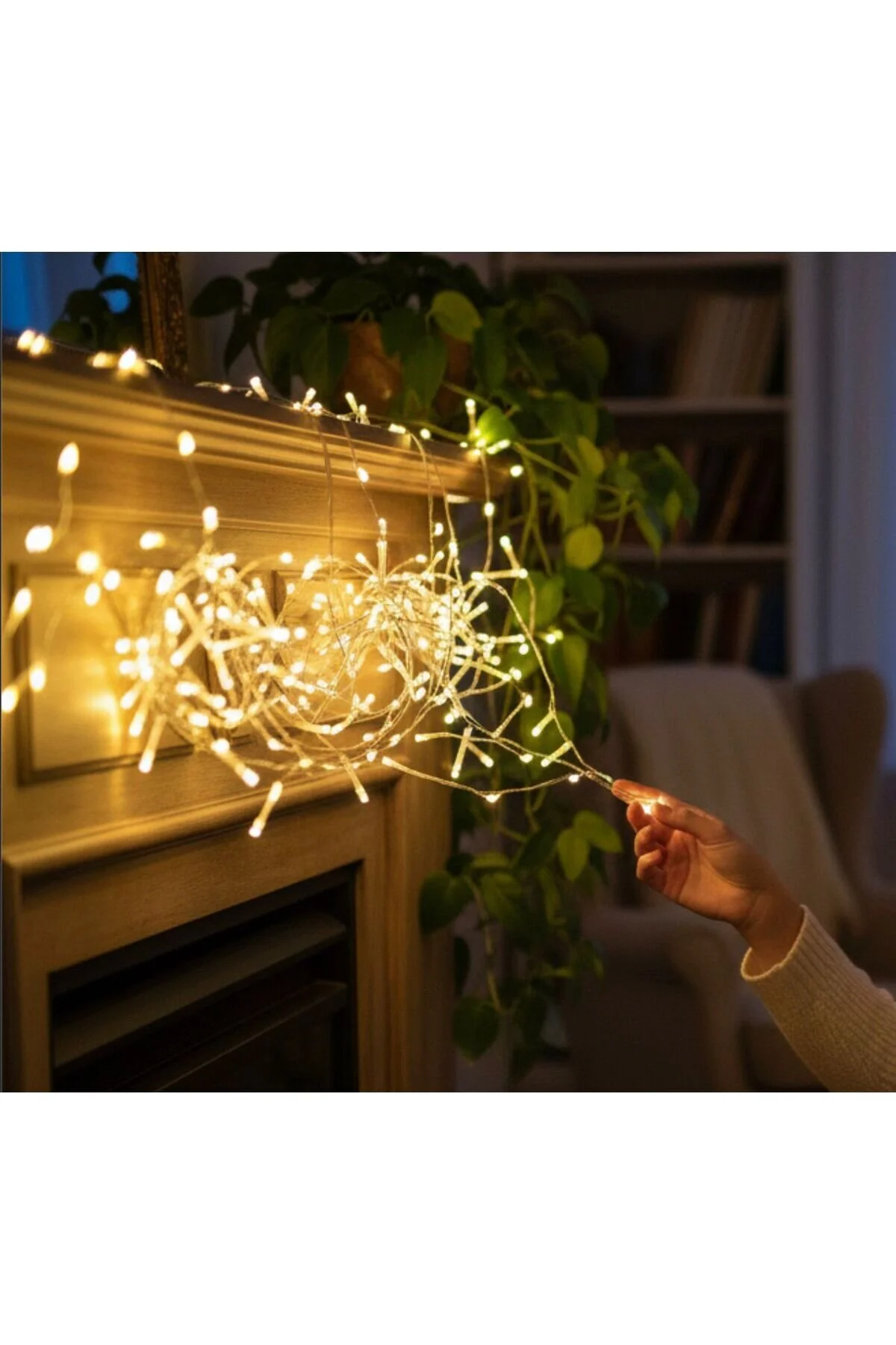Slikonlu Led Işık Ağaç Süsleme İç Mekan Dış Mekan Süsleme Led Işık 10 Metre Sarı