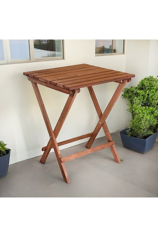 Weblonya Ahşap Bahçe Masası Katlanır Balkon Masası 2205