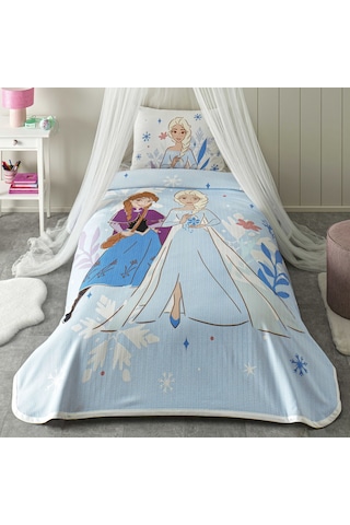Taç Lisanslı Disney Frozen Family Tek Kişilik Pamuk Pike Takımı 000000001000049935 Çok Renkli
