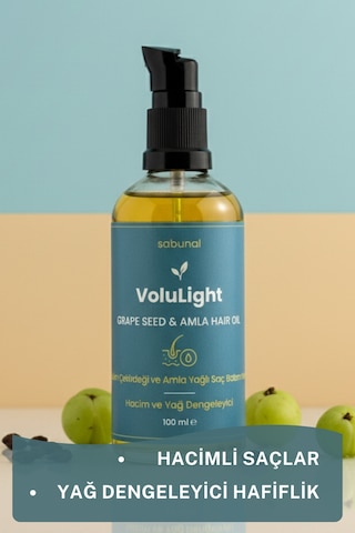 Volulight Hacim Ve Yağ Dengesi 100 Ml Üzüm Çekirdeği & Amla Saç Bakım Yağı