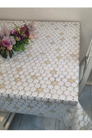 Ithal Pvc Muşamba - Desenli Silinebilir Masa Örtüsü 07nl62 Kahverengi