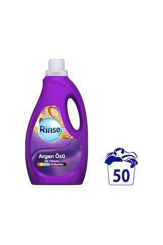 Rinso Sıvı Çamaşır Deterjanı Komple Bakım Serisi Argan Özü Renkliler Ve Siyahlar Için 2.5 L X1 Diğer