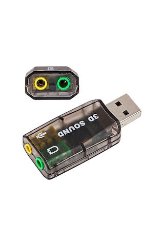 Usb Ses Kartı Harici 3d Sanal 5.1 Kulaklık Mikrofon Adaptörü