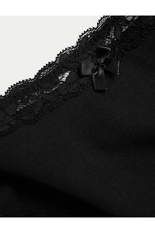 Marks & Spencer 3'lü Dantel Detaylı Brazilian Külot Seti T61007796B Siyah