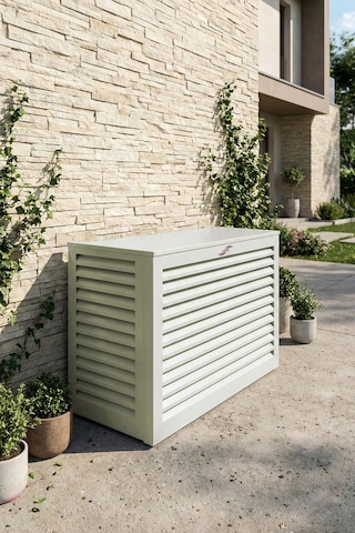 Klima Motoru/dış Ünite Gizleme/koruma Kafesi Xl 120x62x150 H Açısız Condor Gri