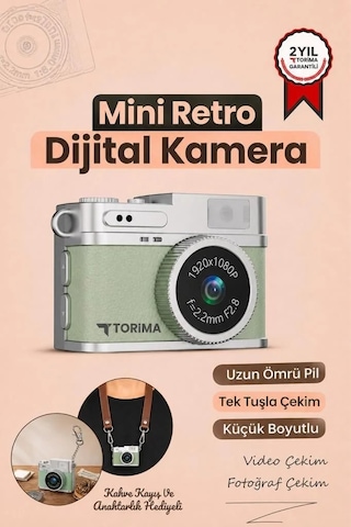 Floranova CMR35 1080p Mini Dijital Kamera Selfie Video Vlog Kamerası