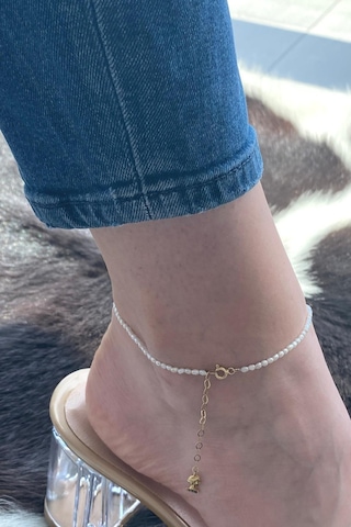 Keshi Doğal İnci Kadın Halhal Gümüş