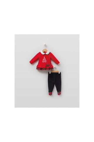 Babydoll 2li Takım Babydola Kırmızı Patikli