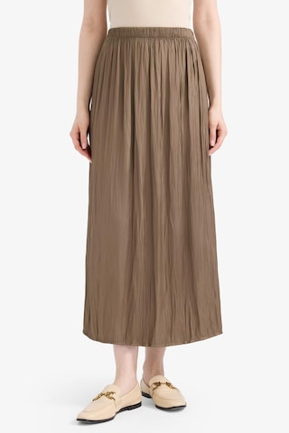 DeFacto A Kesim Saten Maxi Etek D2139AX25SPKH71 Haki