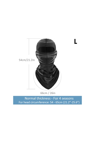 Lemestar Kış Outdoora Uygun, Soğuk Ve Rüzgar Engeli, Kalın Yünlü Bisiklet, Kayak, Moto Kullanıma Uygun Tam Yüz Maskesi Kırmızı - Siyah