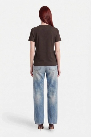 Guess Logo Kahverengi Kadın T-shirt V6gı03k2964-fj71