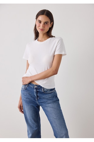 Penti Kırık Beyaz Basic Slim Fit Tişört