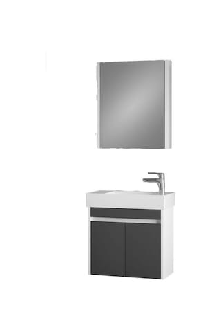 Denko Natalia 60 Cm Mdf Antrasit Gri Banyo Dolabı Takımı Antrasit