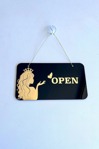 Open / Closed Kapı Tabelası Kuaför Ve Güzellik Salonları İçin Şık Tasarım