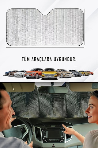 Suv Ve Geniş Araba Ön Cam Güneşliği 150 X 70 Cm