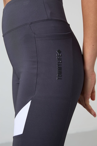Tommy Life Antrasit Polyester Esnek Standart Fit Performans Kadın Biker Tayt - 91012 Antrasit