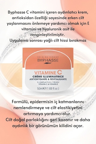 Byphasse Vitamin-C Skin Booster Aydınlatıcı Cilt Bakım Kremi 50 ML