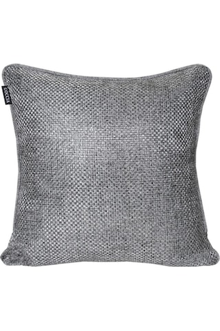 2'lı Hasır Dokulu Fitilli Çift Taraflı Kırlent Kılıfı Koyu Gri-1844 - Koyu Gri