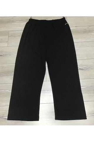 Kışlık Fitilli Kaşkorse Beli Lastikli Büyük Beden Pantolon Siyah