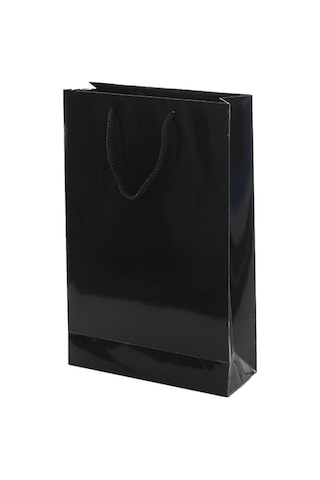 Parlak Siyah Karton Çanta 25Adet 32X38X11