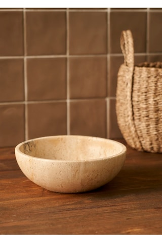 Bella Maison Ephesus Traverten Dekoratif Kase Naturel 20x7 Cm