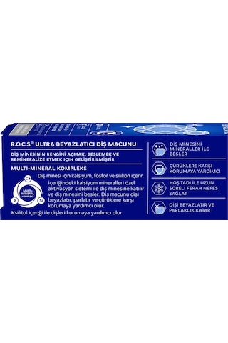 Rocs Ultra Whitening Ekstra Beyazlatıcı Diş Macunu 94 G