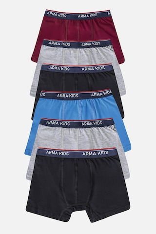 Arma Yıldız Erkek Çocuk Boxer 6'lı Paket Renkli, Pamuklu Ve Likralı Esnek Kumaş Çok Renkli