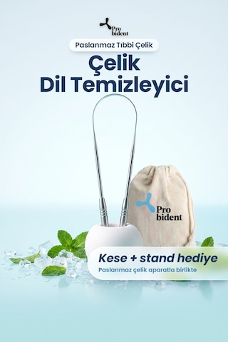 Probident Dil Temizleme Aparatı + Dil Sıyırıcı Kese