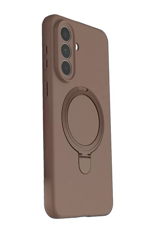 Samsung Galaxy A57 5g Regal Magsafe Standlı Kapak - Çöl Titanyum renkli